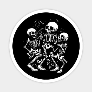 Skeletons Dancing to Jazz Magnet